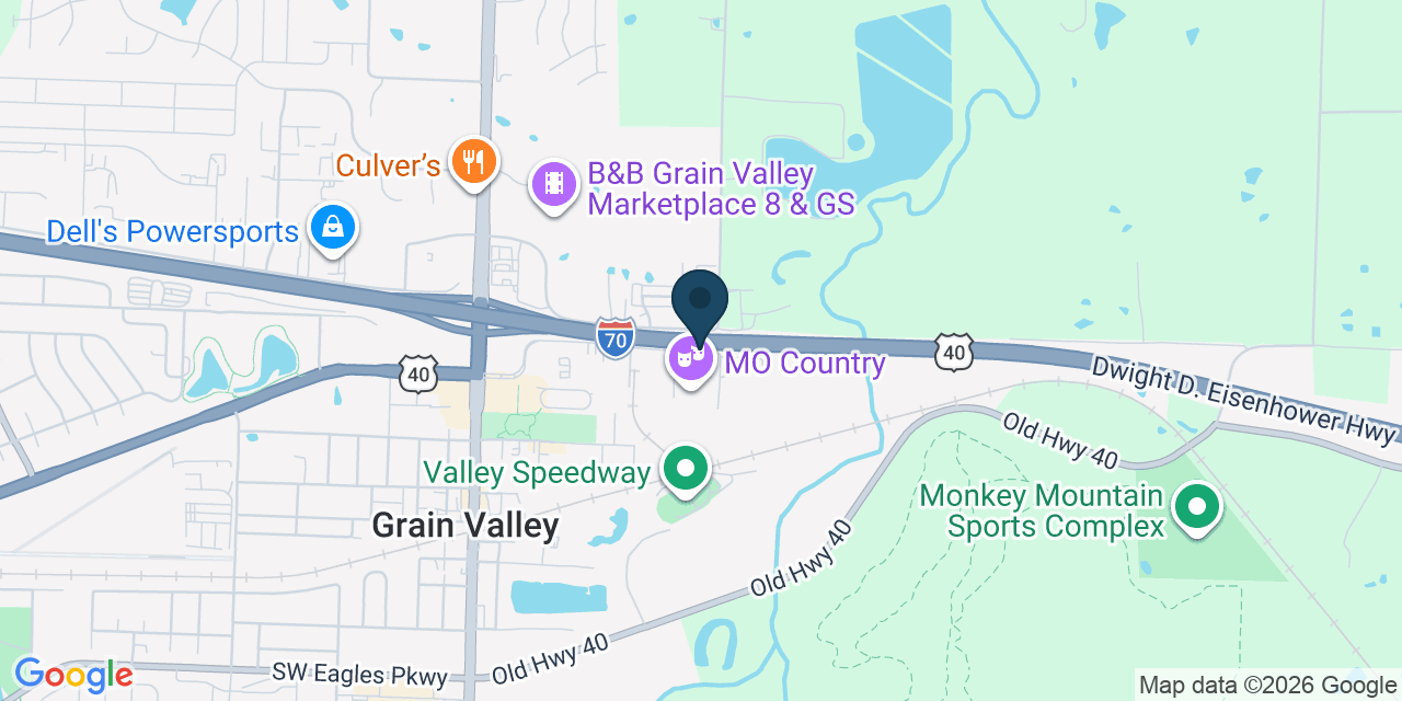 Map showing Independence, Jackson County, MO