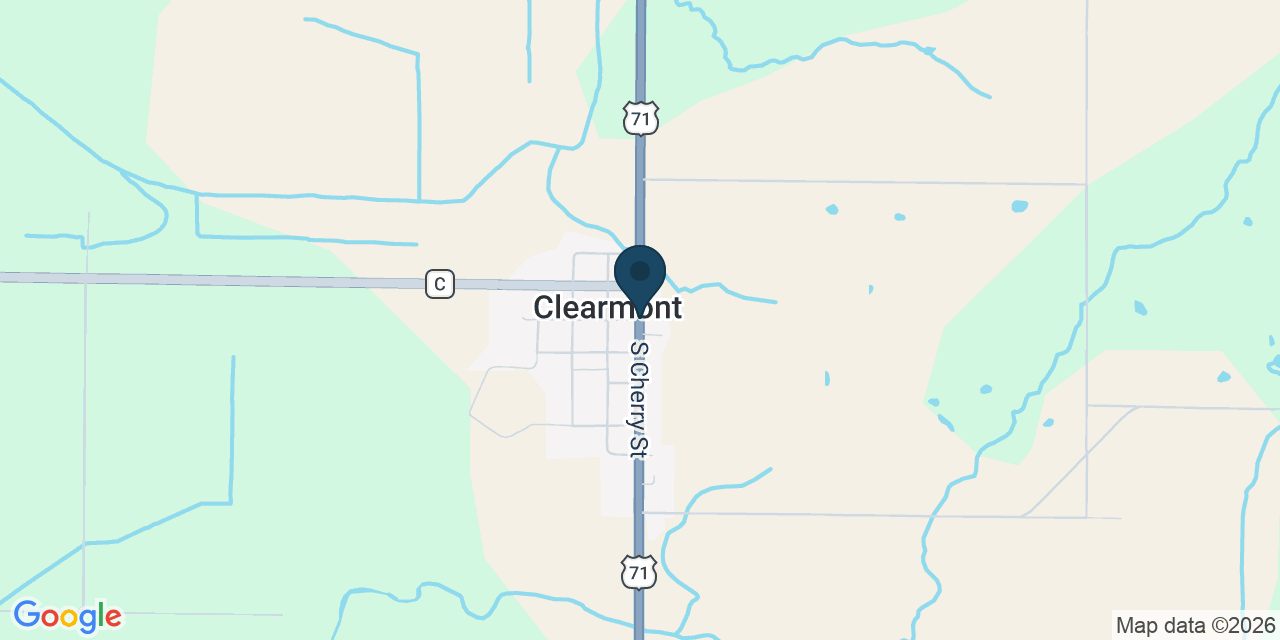 Map showing Nodaway County, MO