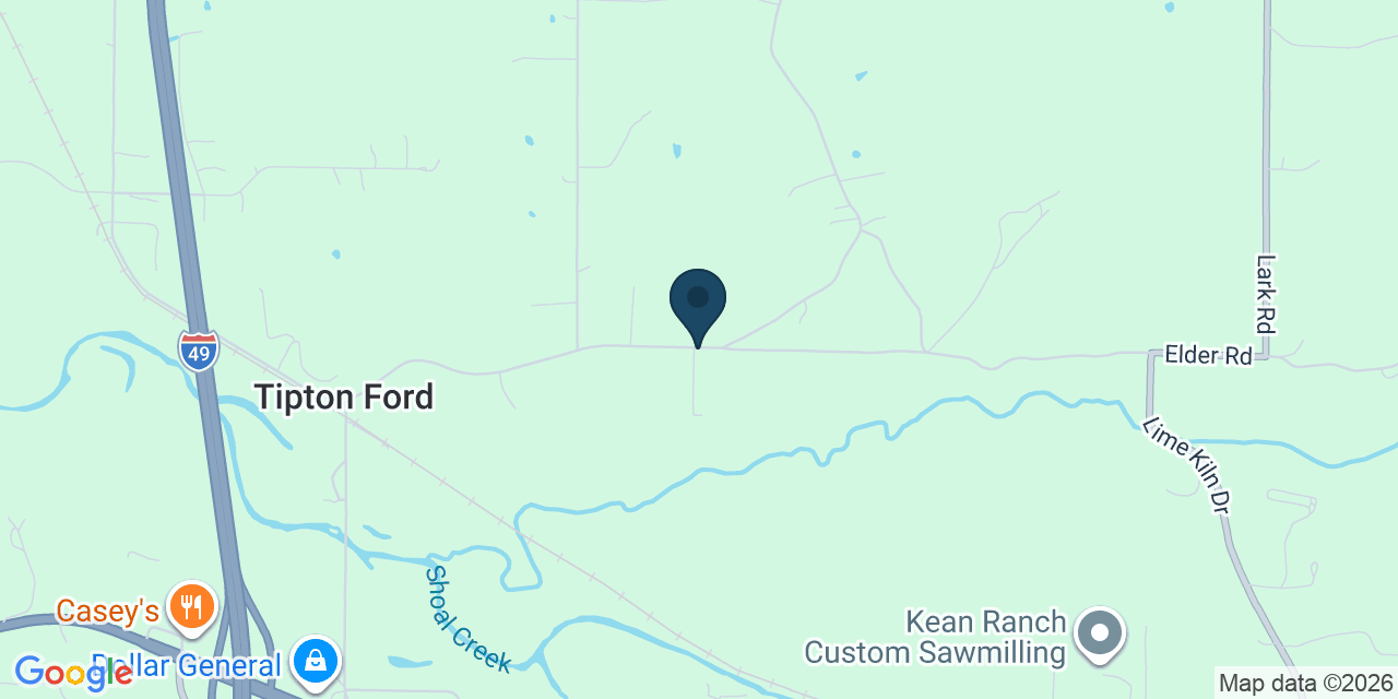 Map showing Diamond, Newton County, MO
