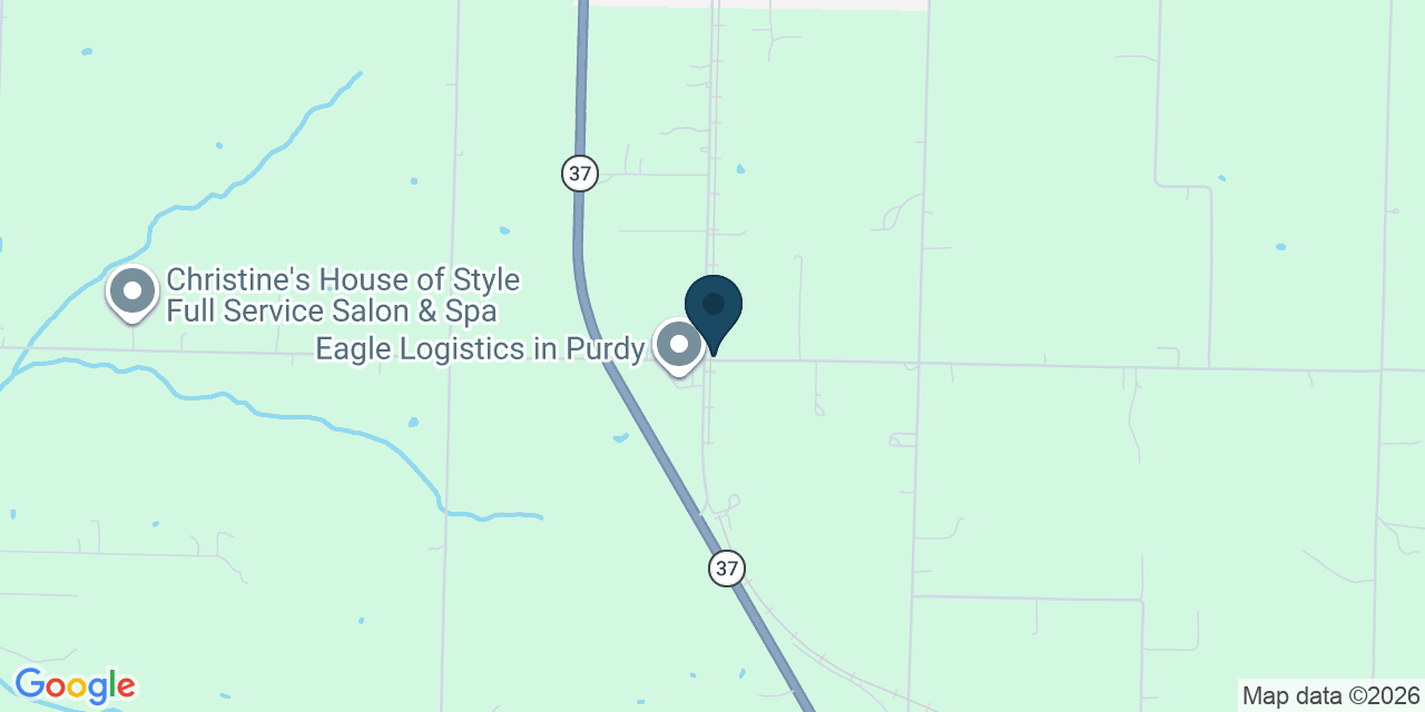 Map showing Purdy, Barry County, MO