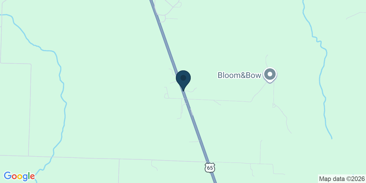 Map showing Louisburg, Dallas County, MO