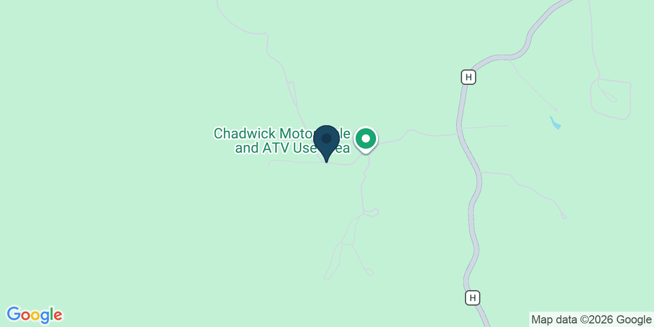 Map showing Chadwick, Christian County, MO