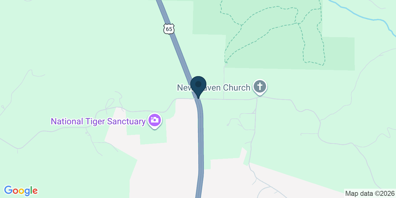 Map showing Christian County, MO