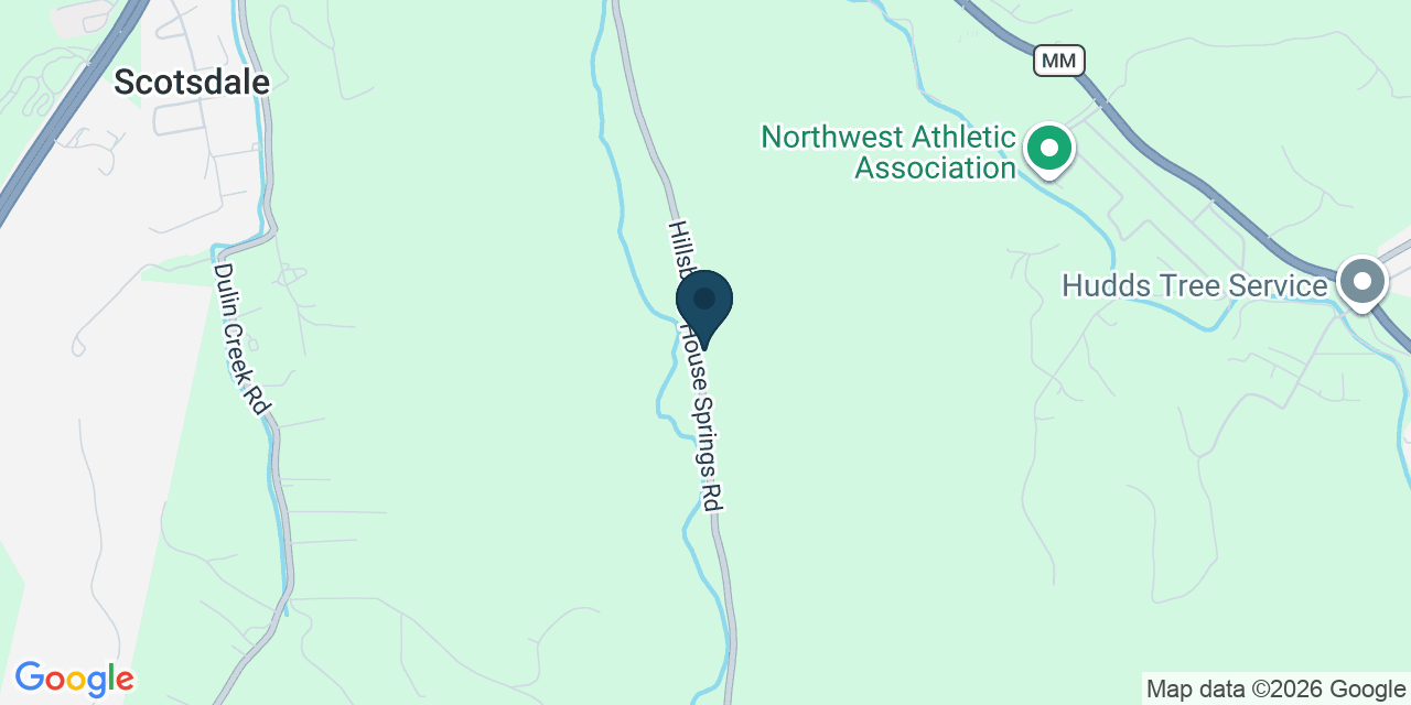 Map showing House Springs, Jefferson County, MO