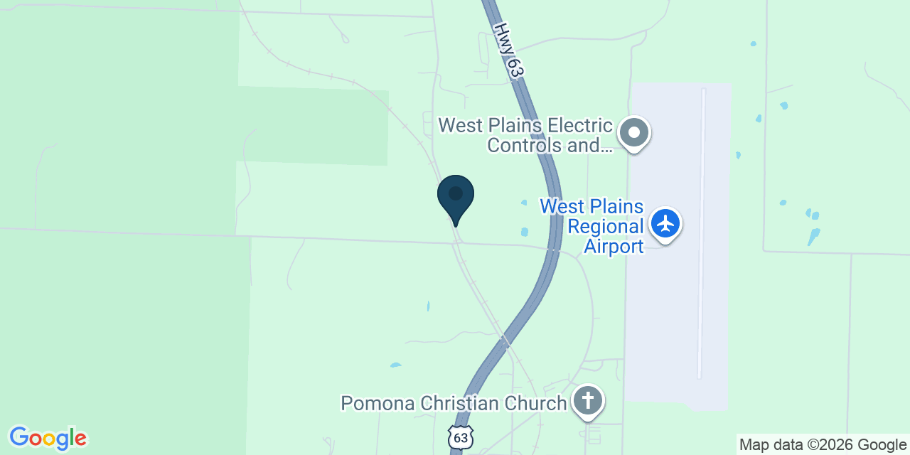 Map showing Pomona, Howell County, MO