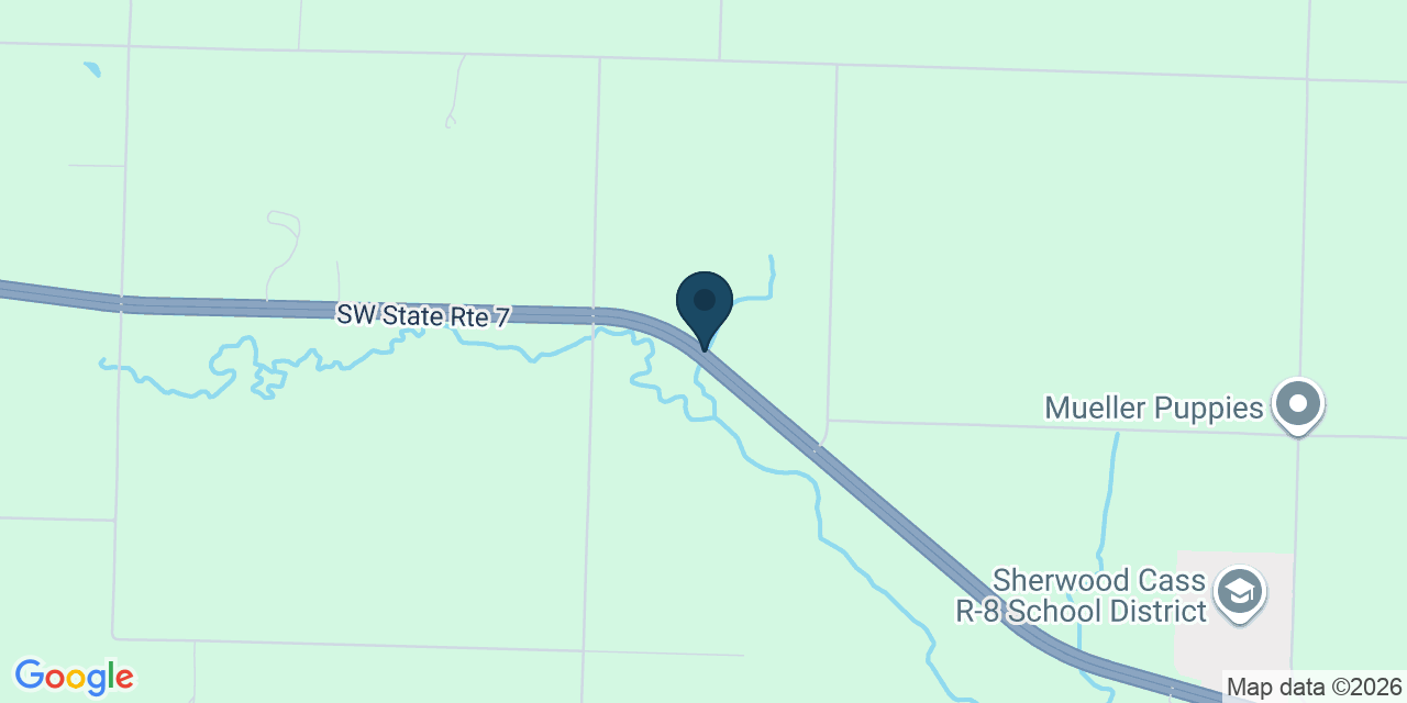 Map showing Urich, Cass County, MO