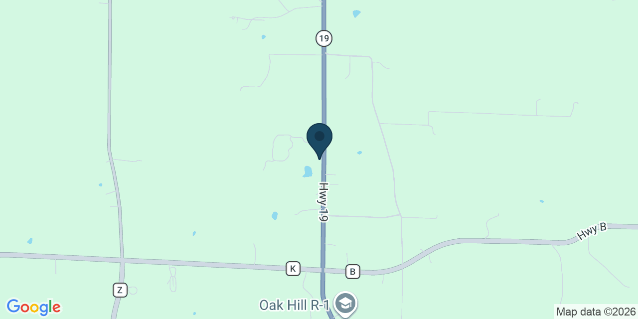 Map showing Dent County, MO