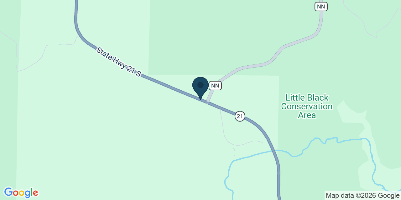 Map showing Doniphan, Ripley County, MO