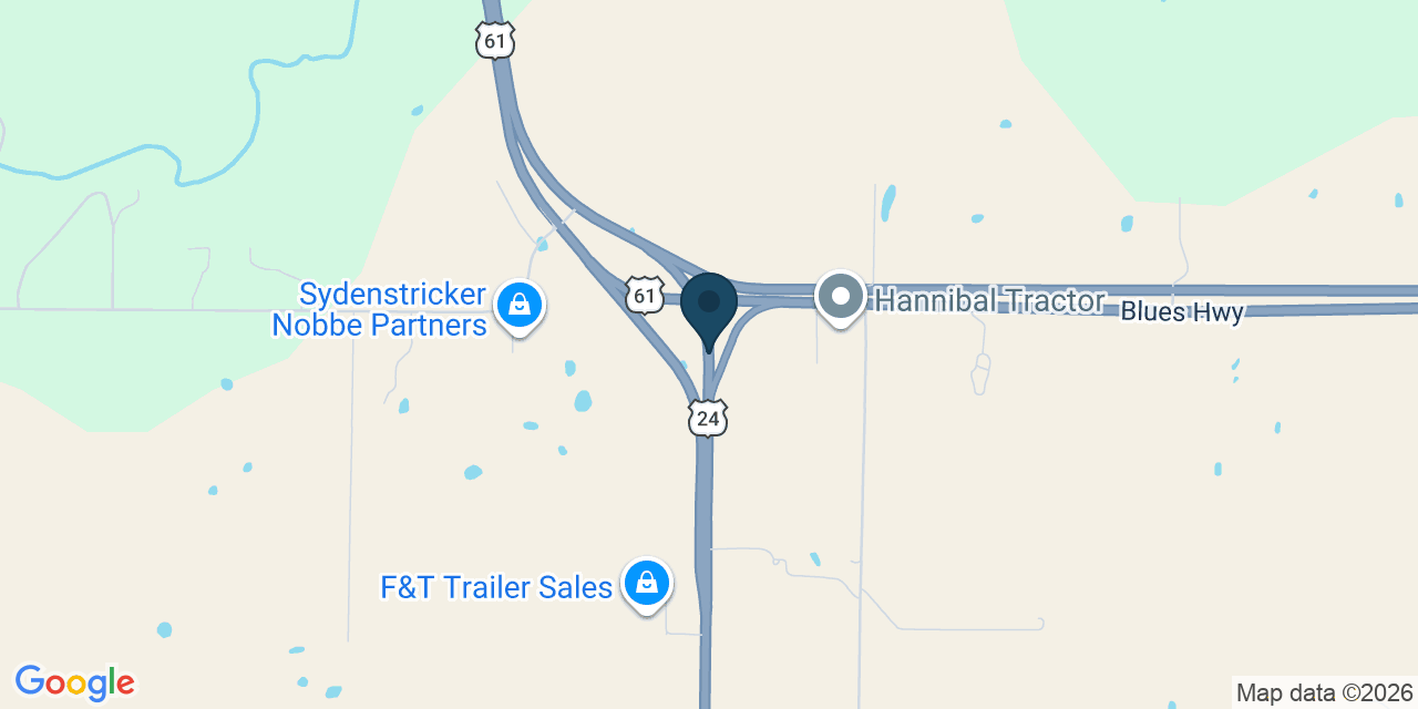 Map showing Palmyra, Marion County, MO