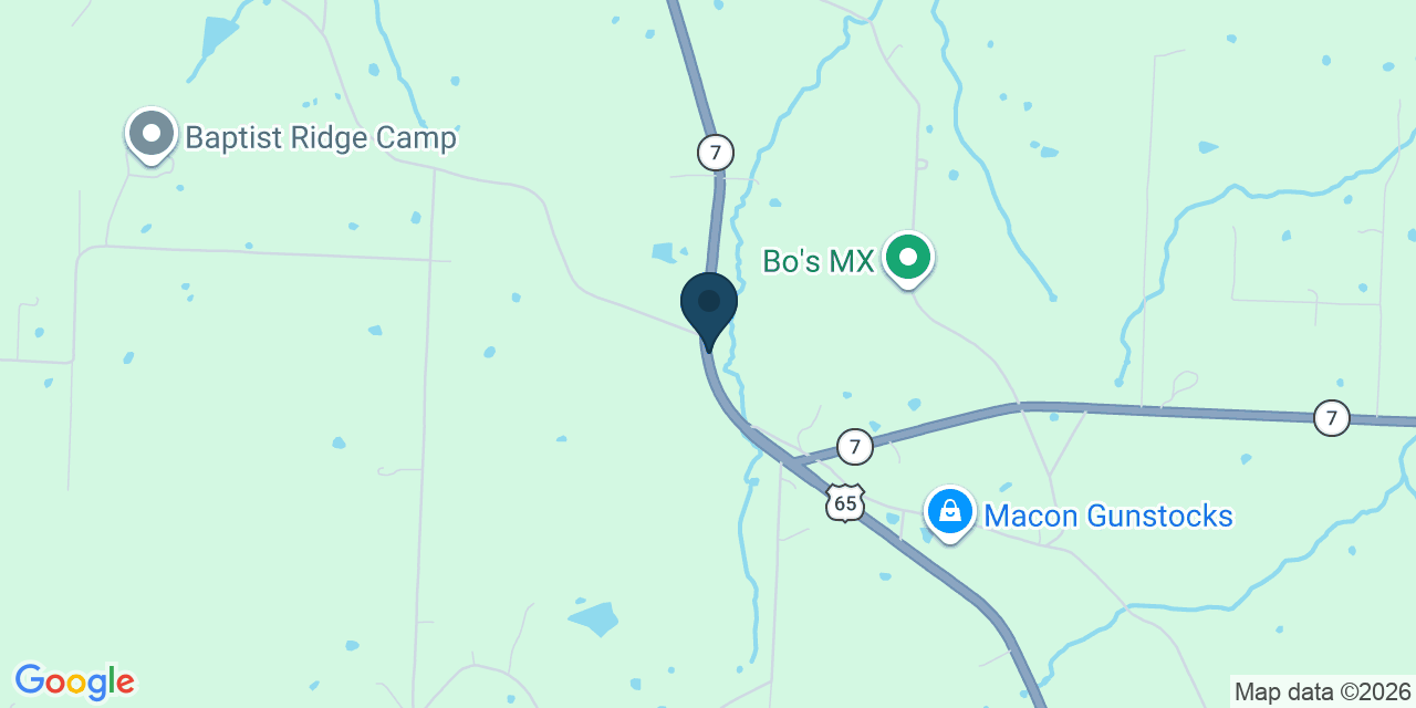Map showing Benton County, MO