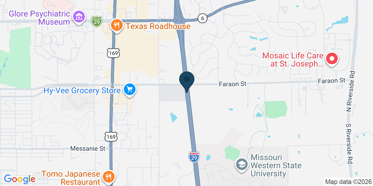 Map showing Saint Joseph, Buchanan County, MO