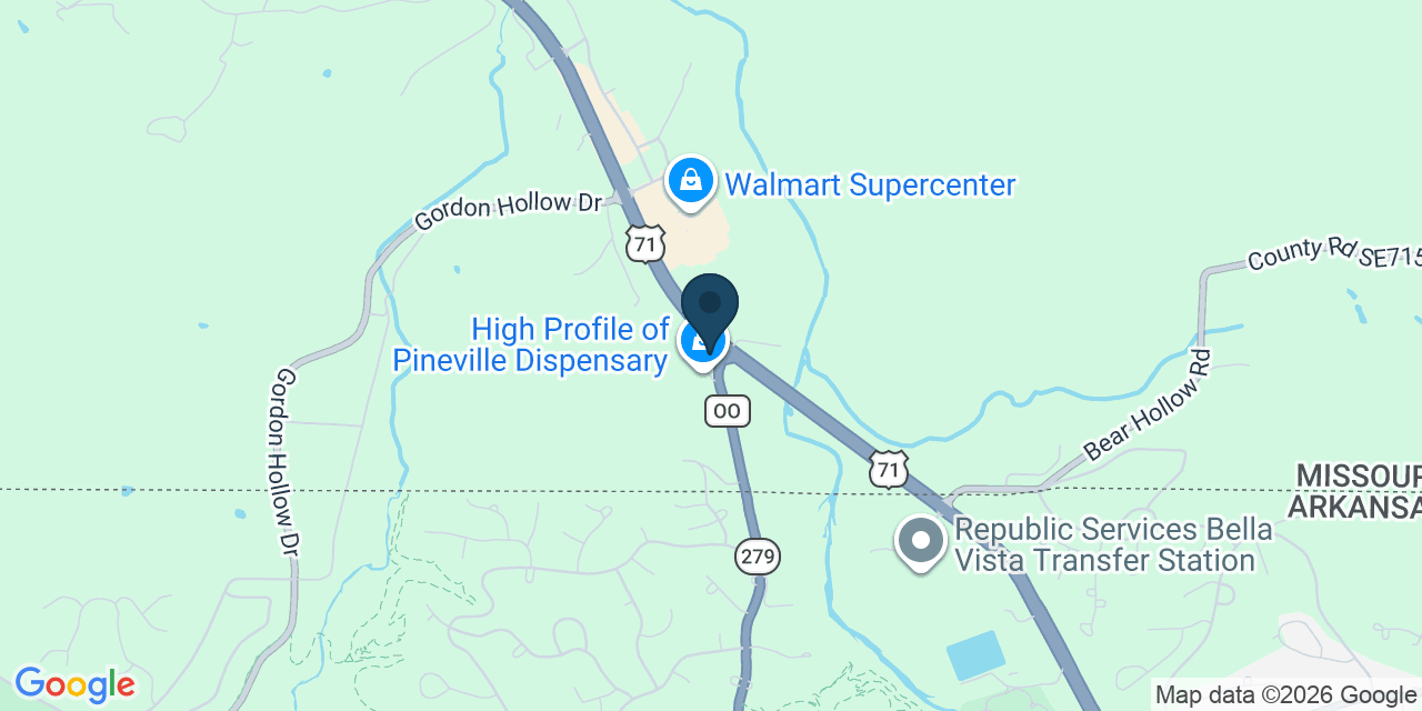 Map showing Jane, McDonald County, MO