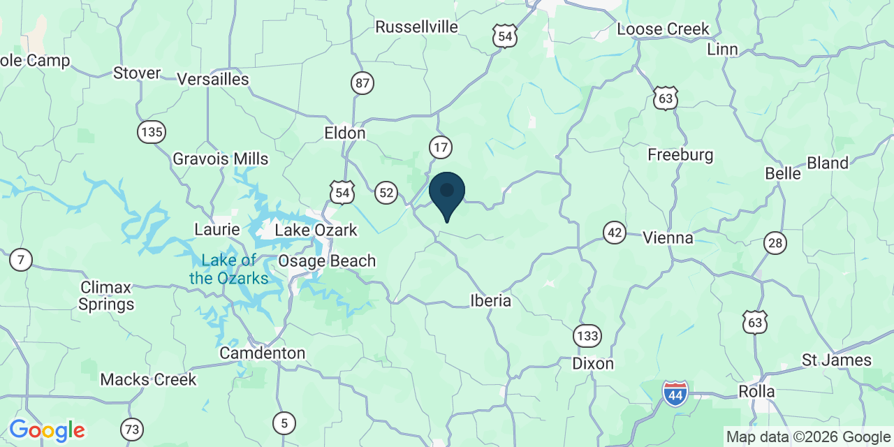 Map showing Miller County, MO