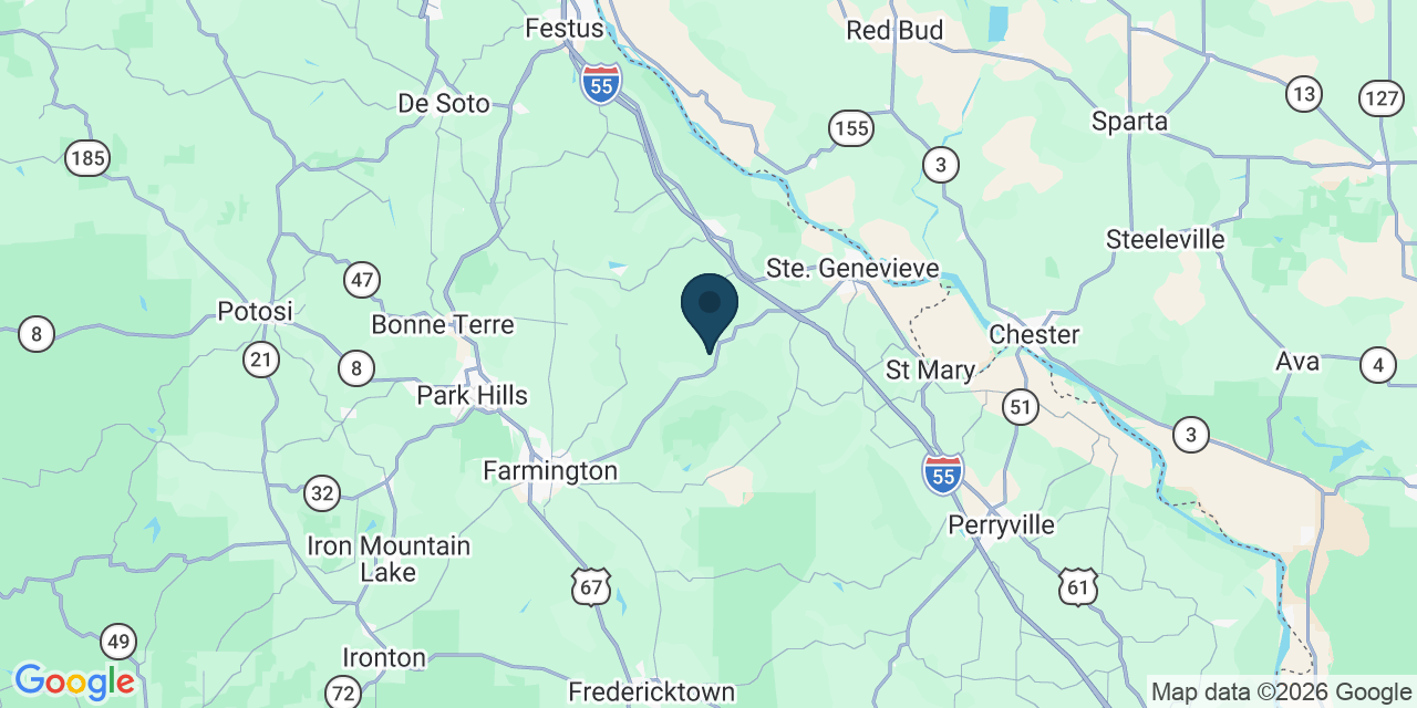 Map showing Ste Genevieve County, MO