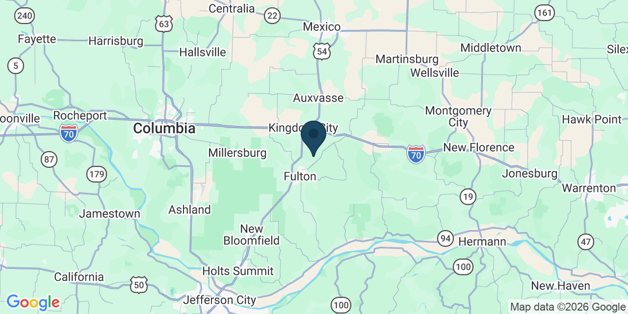 Map showing Callaway County, MO