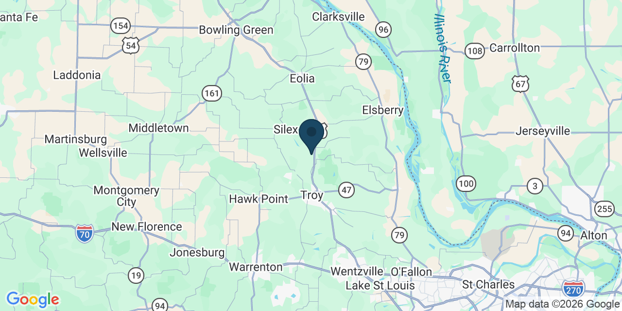 Map showing Lincoln County, MO