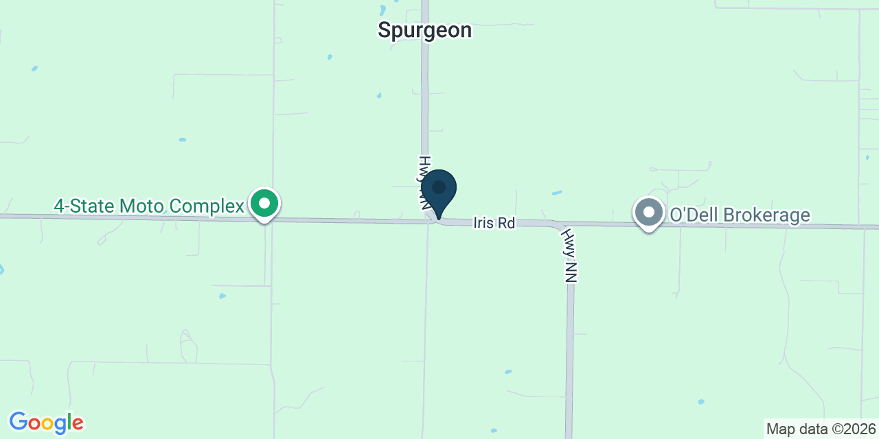 Map showing Neosho, Newton County, MO