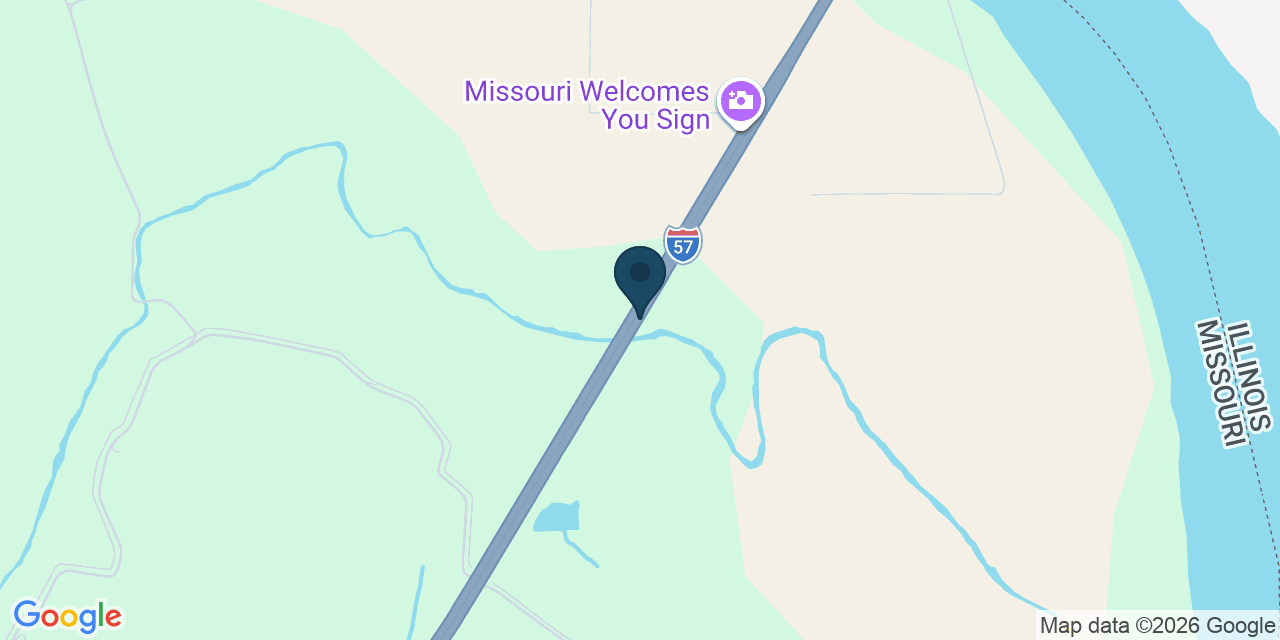 Map showing Charleston, Mississippi County, MO