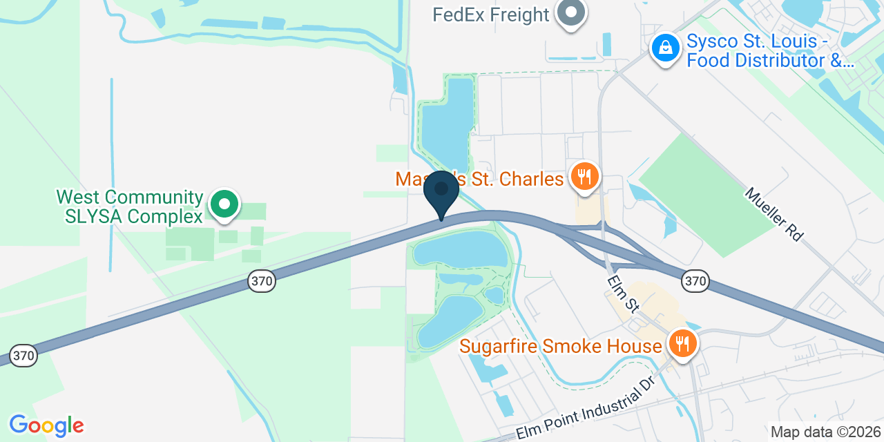 Map showing St Charles, St Charles County, MO