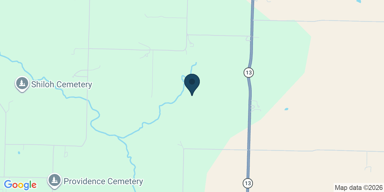 Map showing Clinton, Johnson County, MO