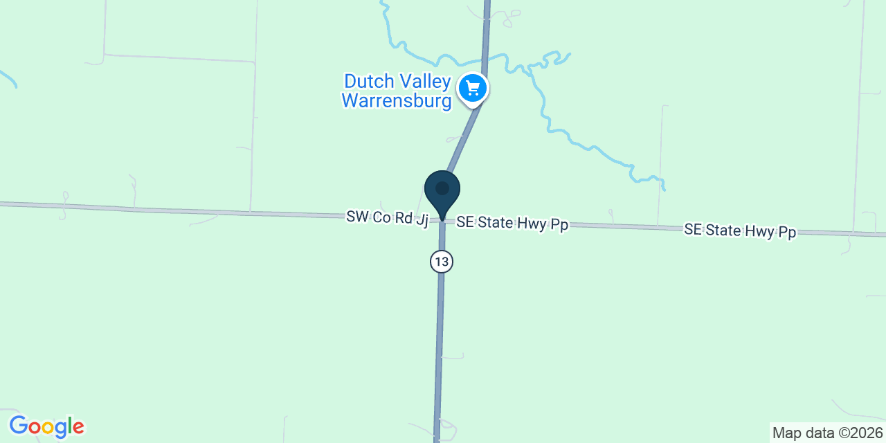 Map showing Johnson County, MO
