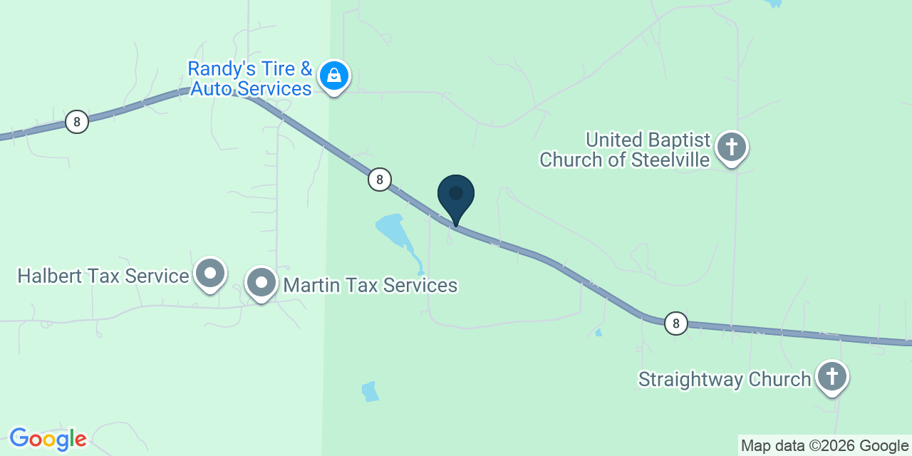 Map showing Steelville, Crawford County, MO