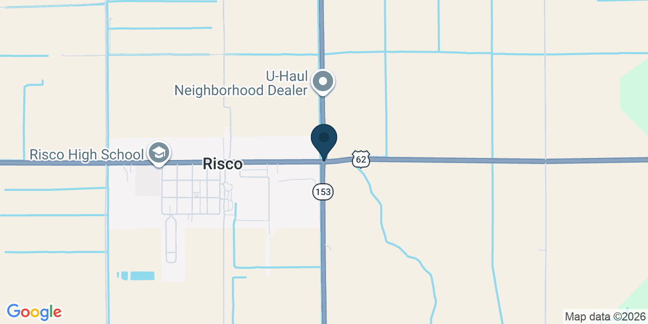 Map showing New Madrid County, MO