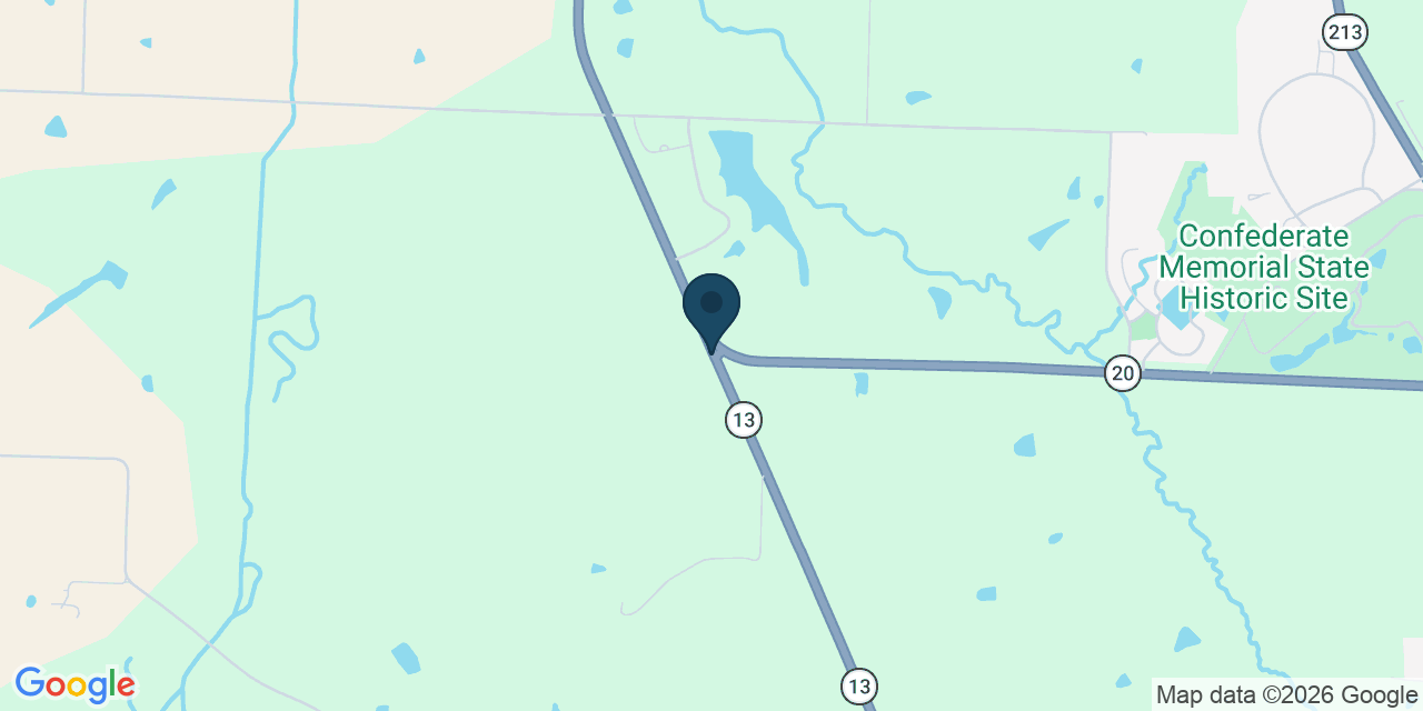Map showing Lafayette County, MO