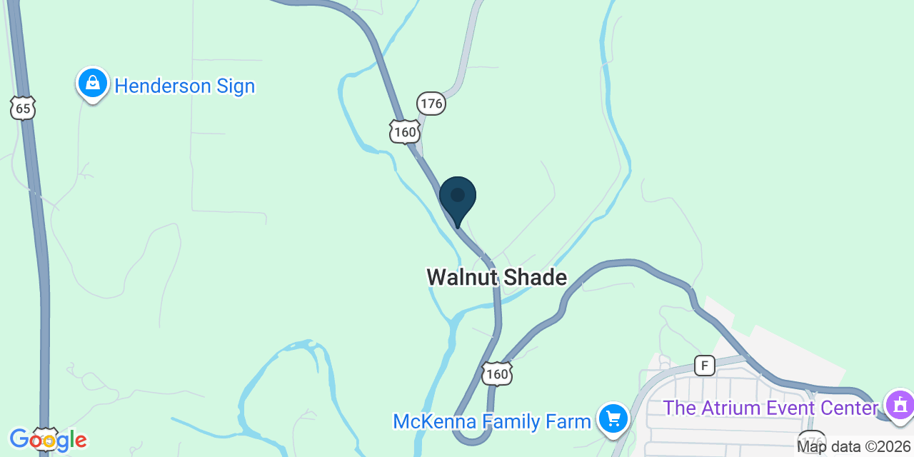 Map showing Walnut Shade, Taney County, MO