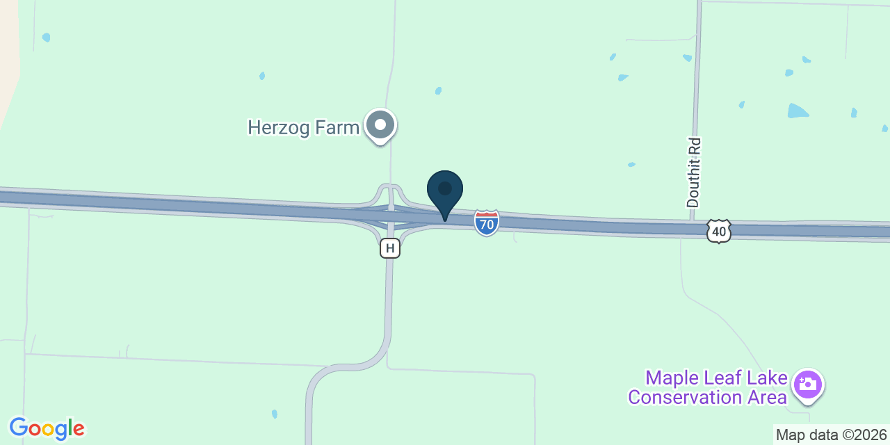Map showing Lafayette County, MO