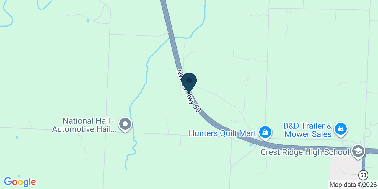 Map showing Johnson County, MO