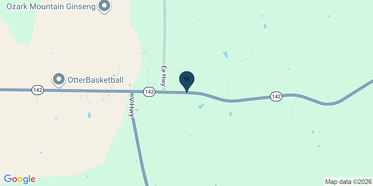Map showing Thayer, Oregon County, MO