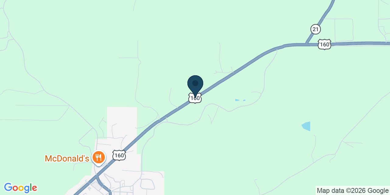 Map showing Doniphan, Ripley County, MO