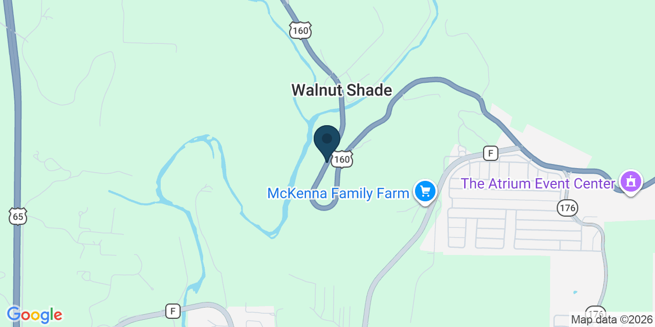 Map showing Walnut Shade, Taney County, MO