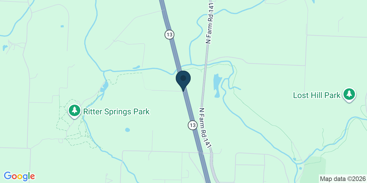 Map showing Springfield, Greene County, MO