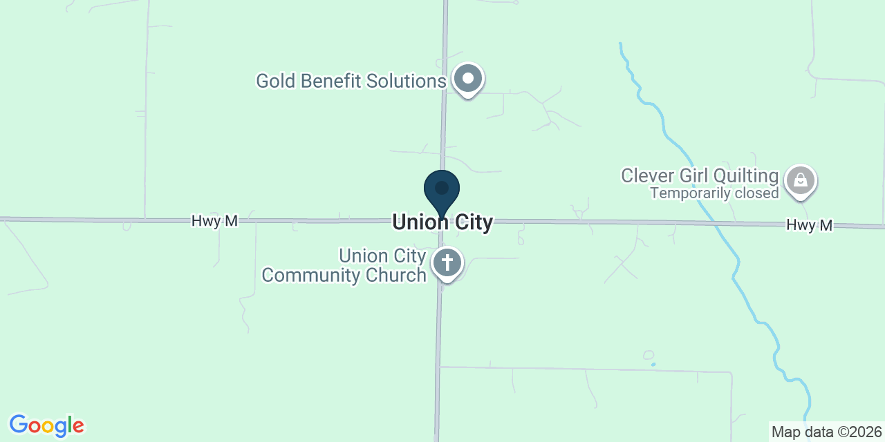 Map showing Clever, Stone County, MO
