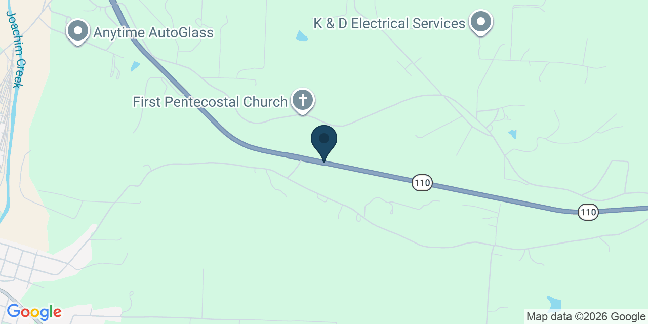 Map showing De Soto, Jefferson County, MO