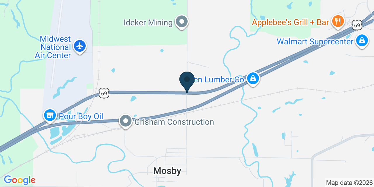 Map showing Clay County, MO