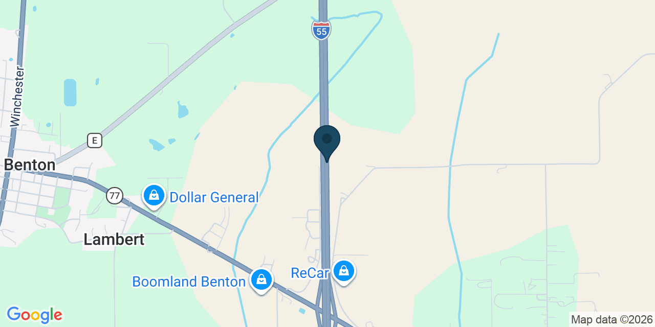Map showing Scott County, MO