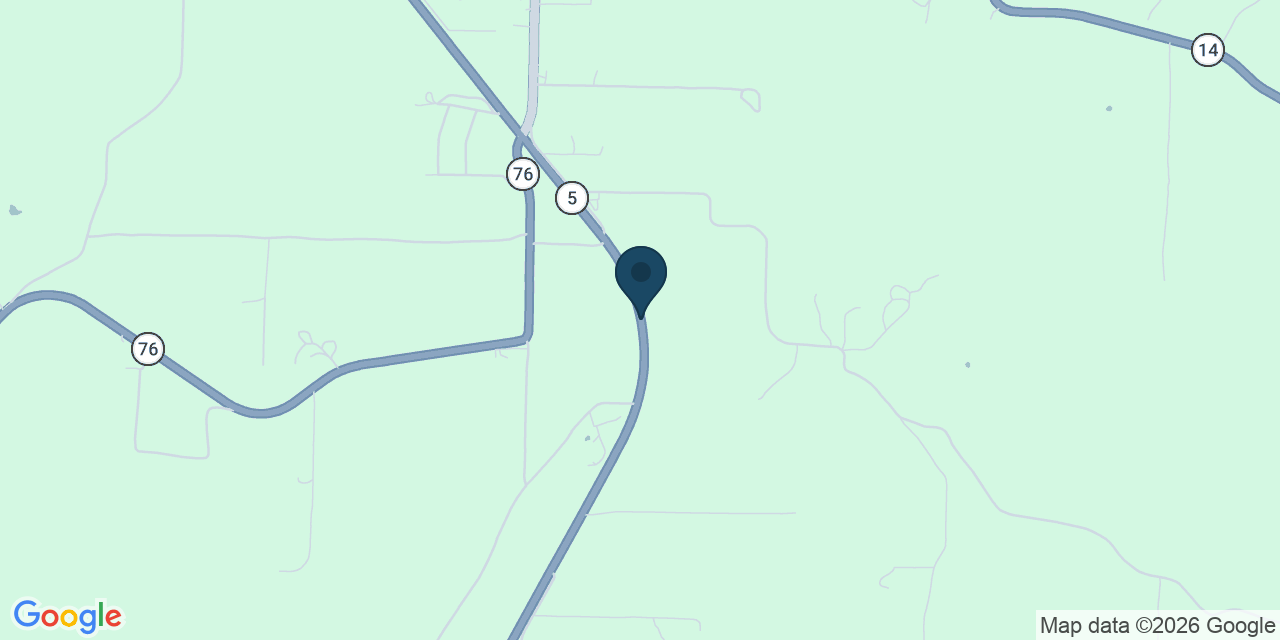 Map showing Ava, Douglas County, MO