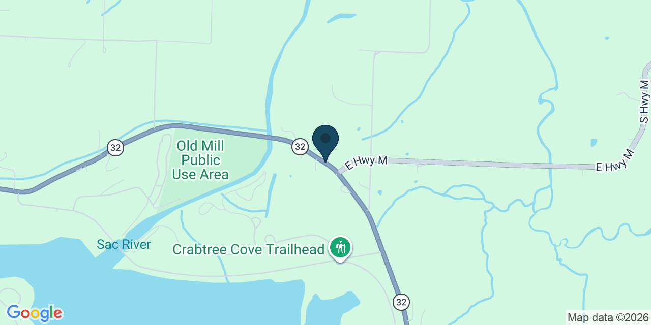 Map showing Stockton, Cedar County, MO