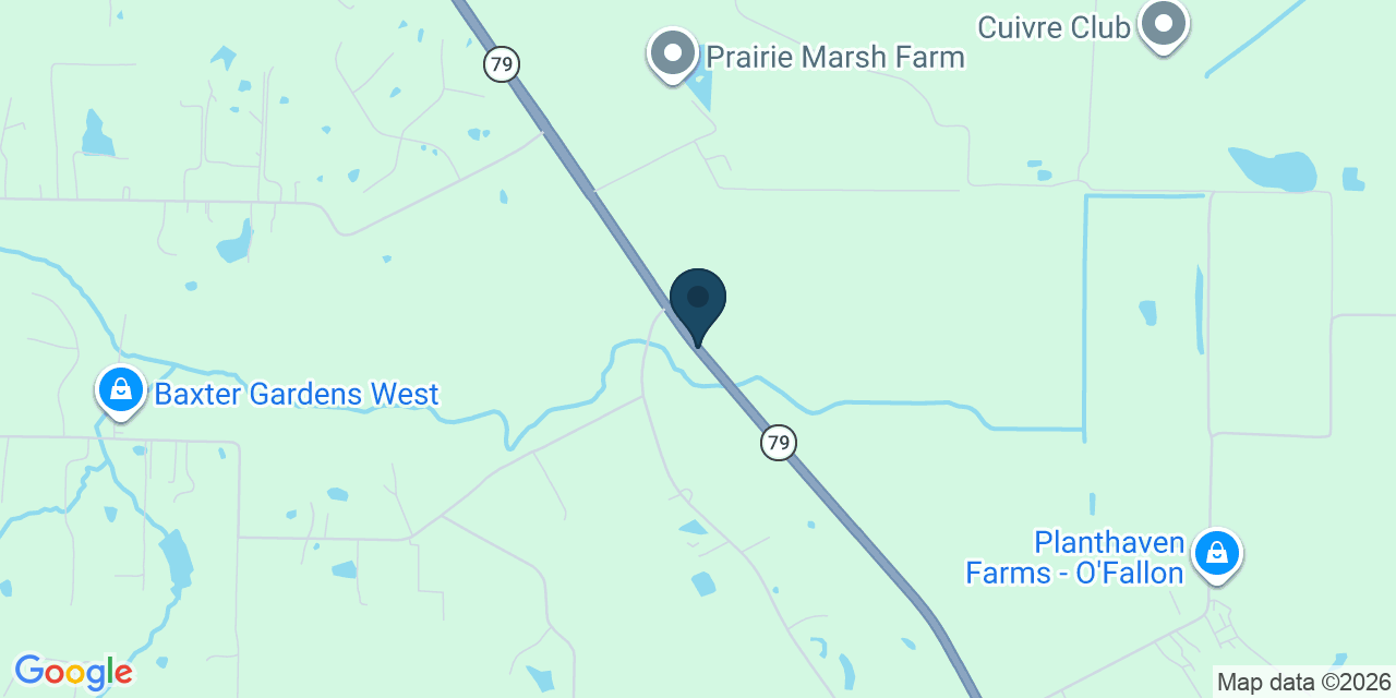 Map showing St Charles County, MO