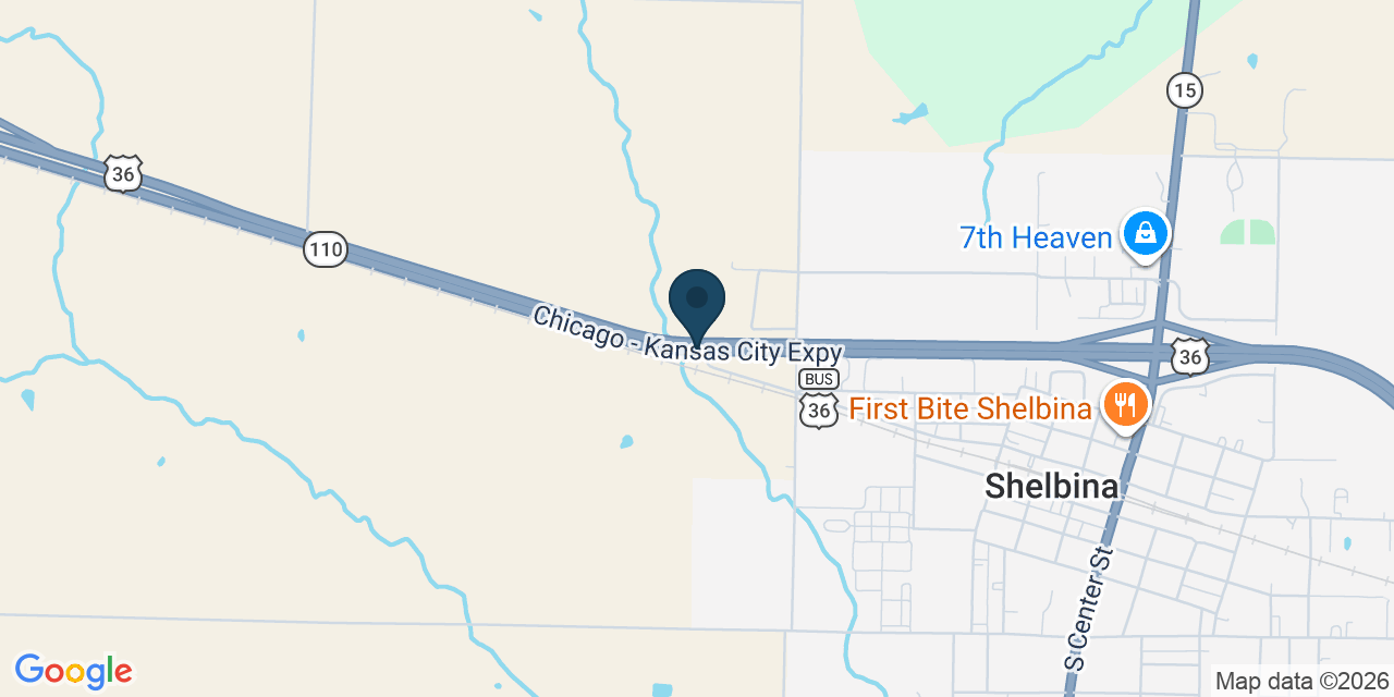 Map showing Shelby County, MO