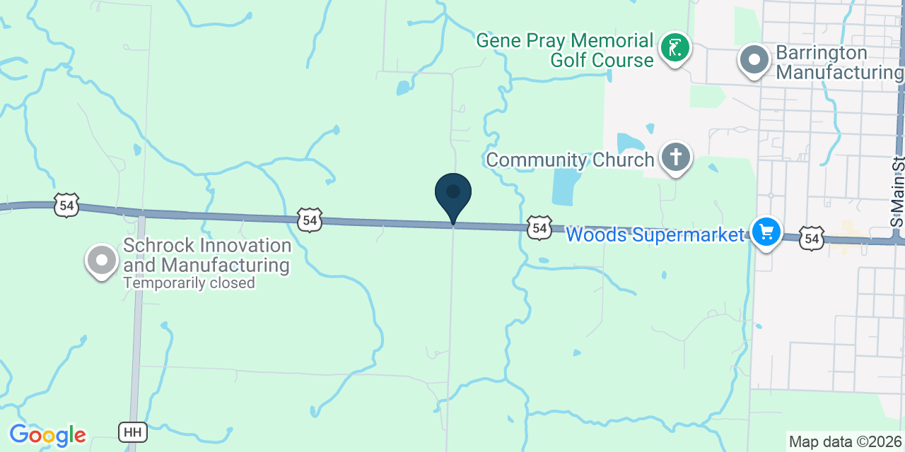 Map showing El Dorado Springs, Cedar County, MO