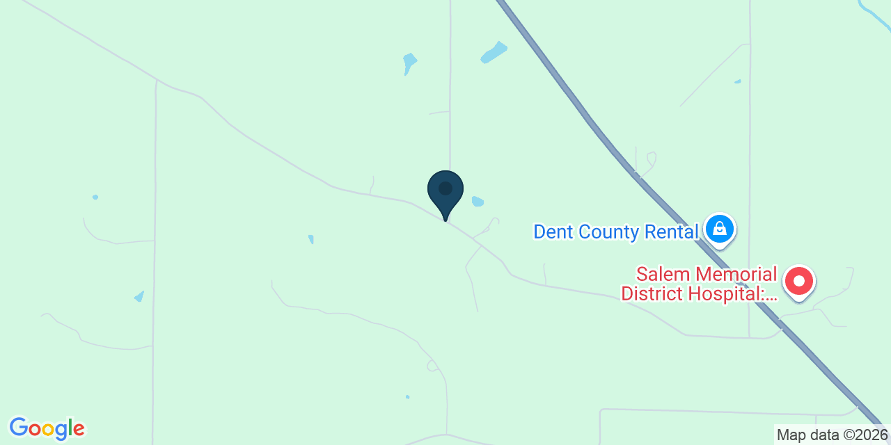 Map showing Dent County, MO
