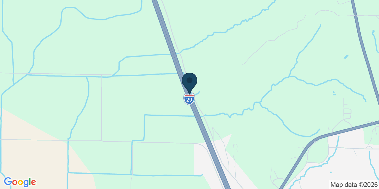 Map showing Corning, Atchison County, MO