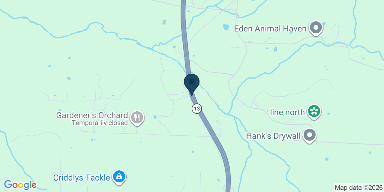 Map showing Bolivar, Polk County, MO