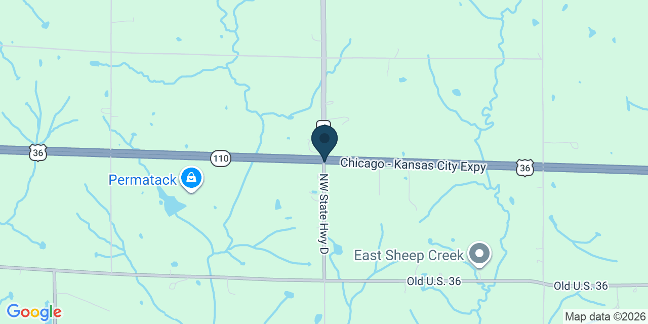 Map showing Kidder, Caldwell County, MO