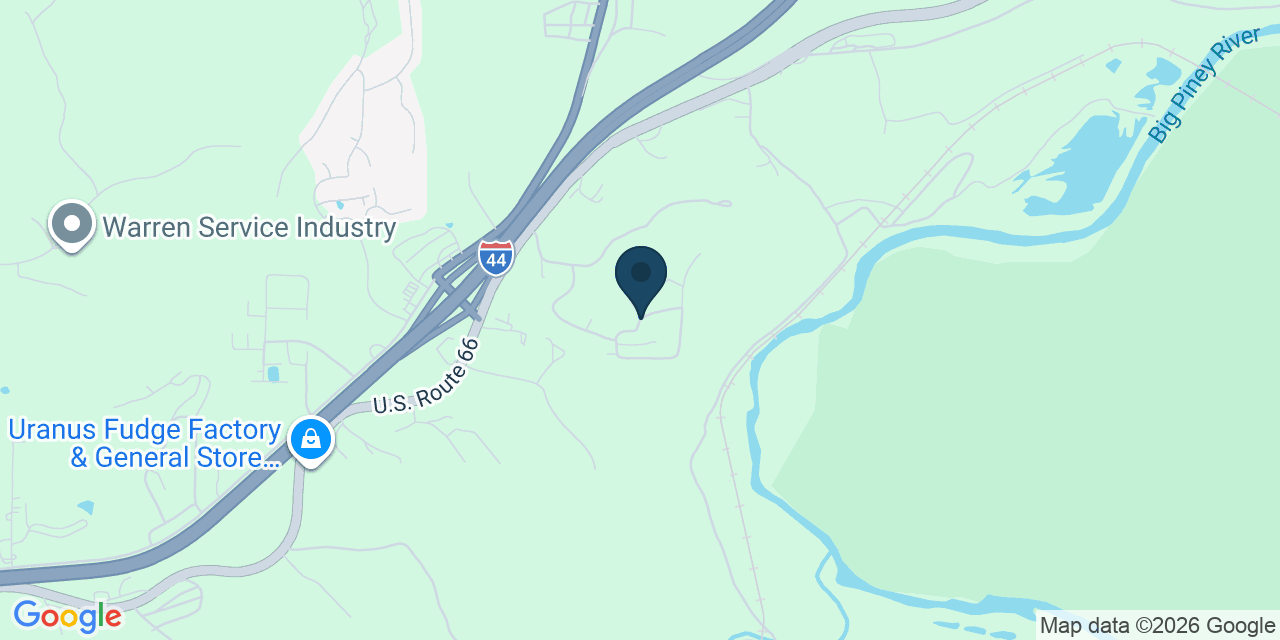 Map showing Pulaski County, MO