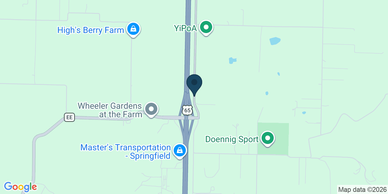 Map showing Ozark, Christian County, MO